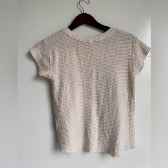 We the Free American Flag Dove Red White Blue Waffle Knit Short Sleeve Small - Picture 5 of 9